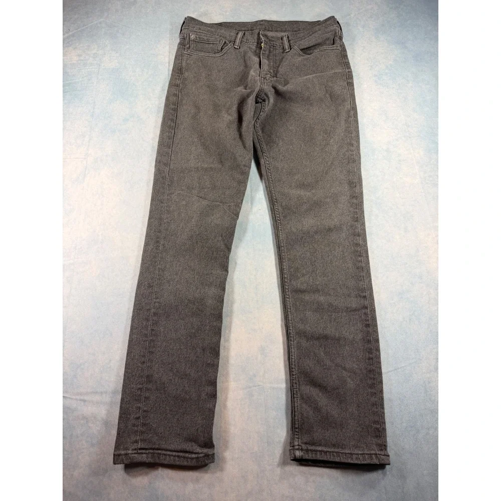 Levi's 511 Slim Fit Jeans Mens 33x32 Grey Excellent Zip Fly Stretch Denim